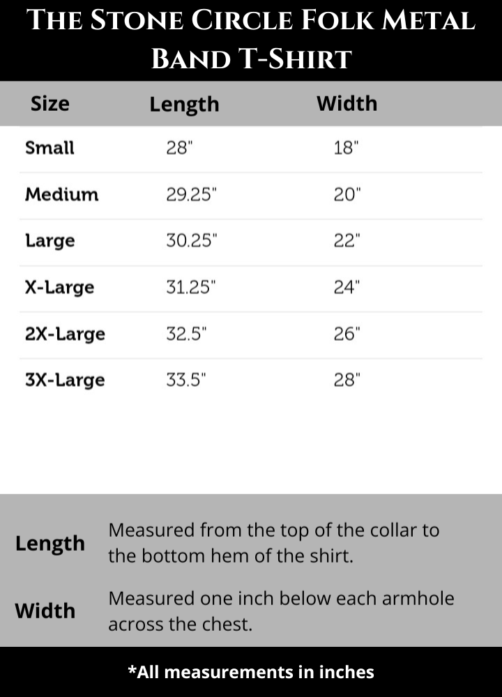 The Stone Circle Folk Metal Band T-Shirt