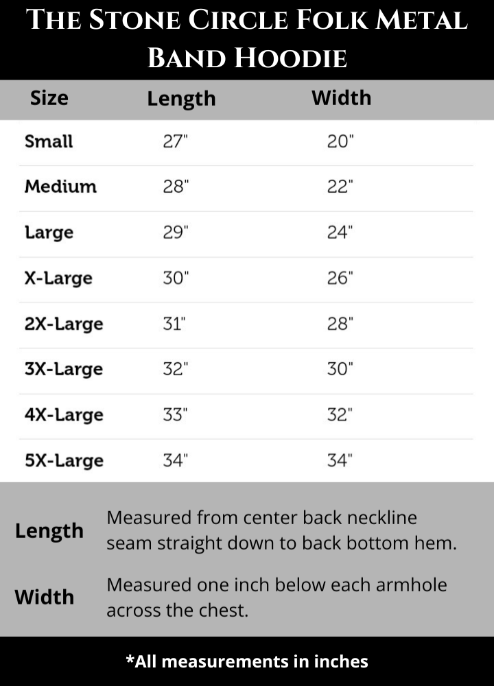 The Stone Circle Folk Metal Band Hoodie